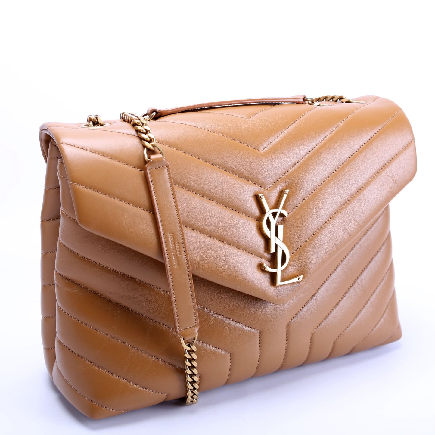 YSL Saint Laurent Saint Laurent Loulou Bag Quilted Brown Travel Bag
