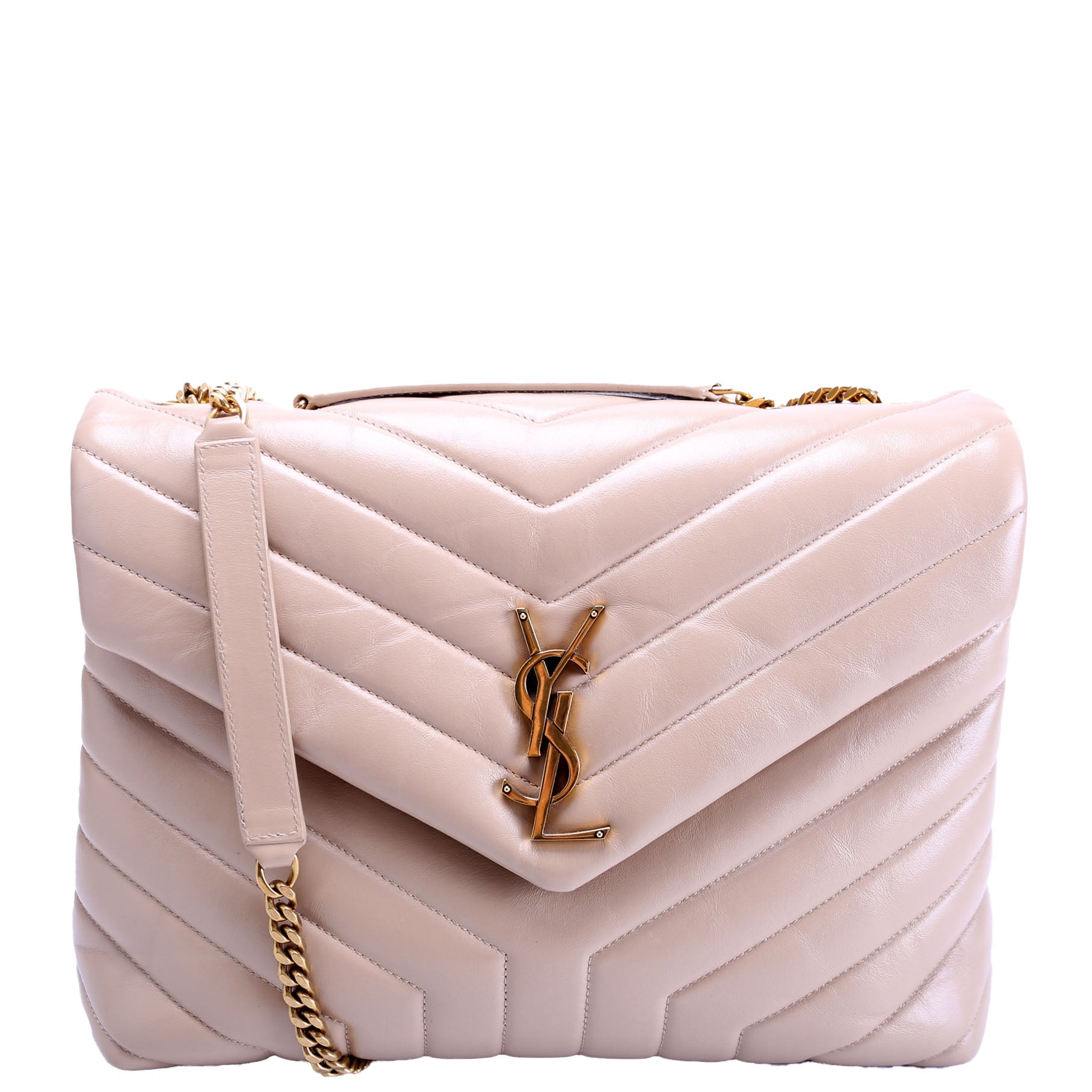 YSL Saint Laurent Saint Laurent Loulou Bag Quilted Tan Travel Bag