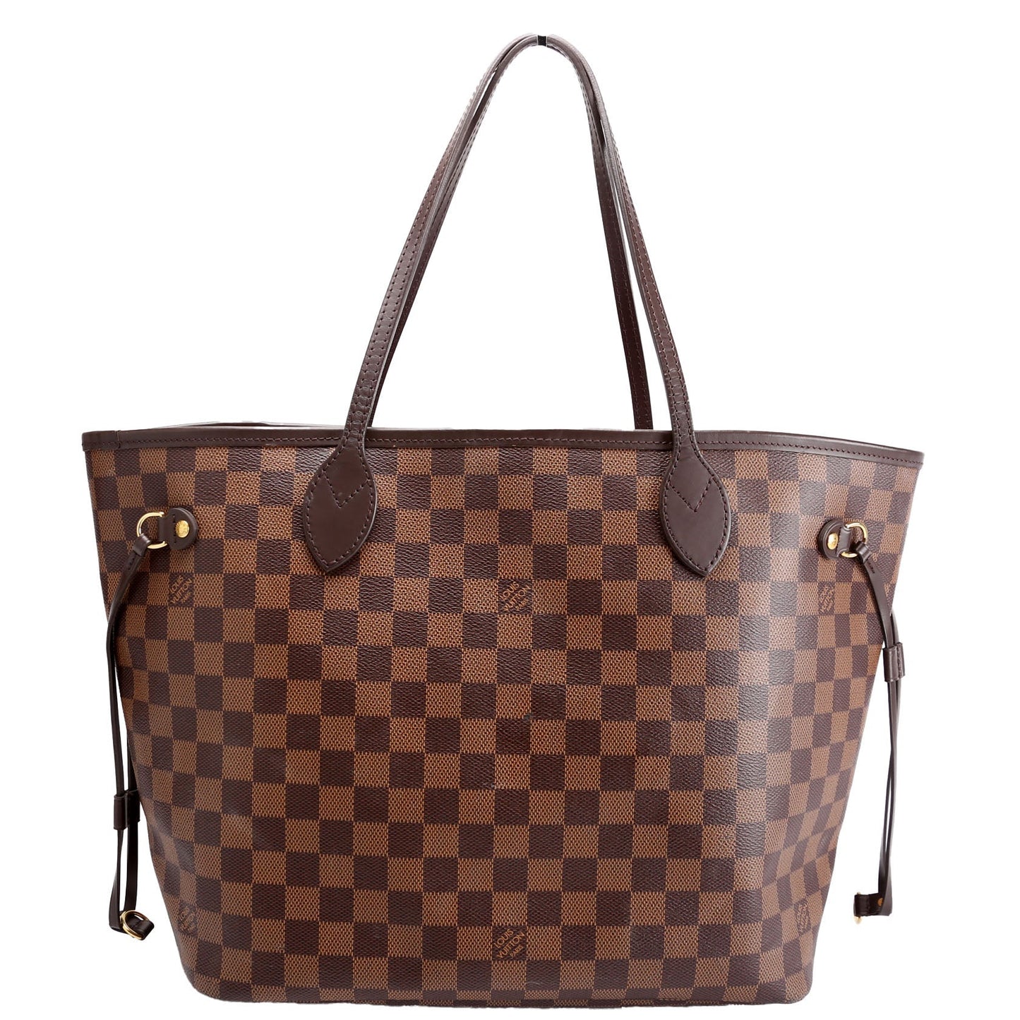 Louis Vuitton Neverfull MM Ebene Damier Red Tote Bag Red 7