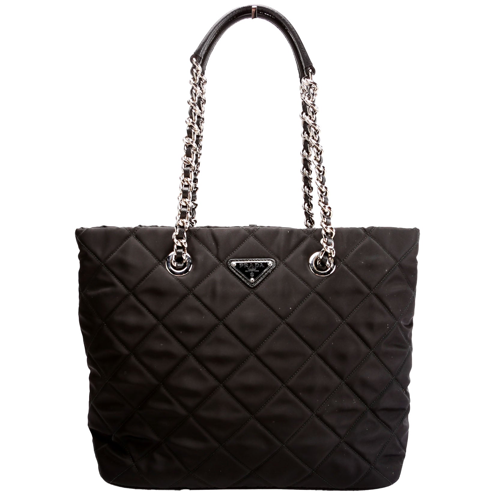 Prada Catena Chain Shoulder Bag Nylon Quilted