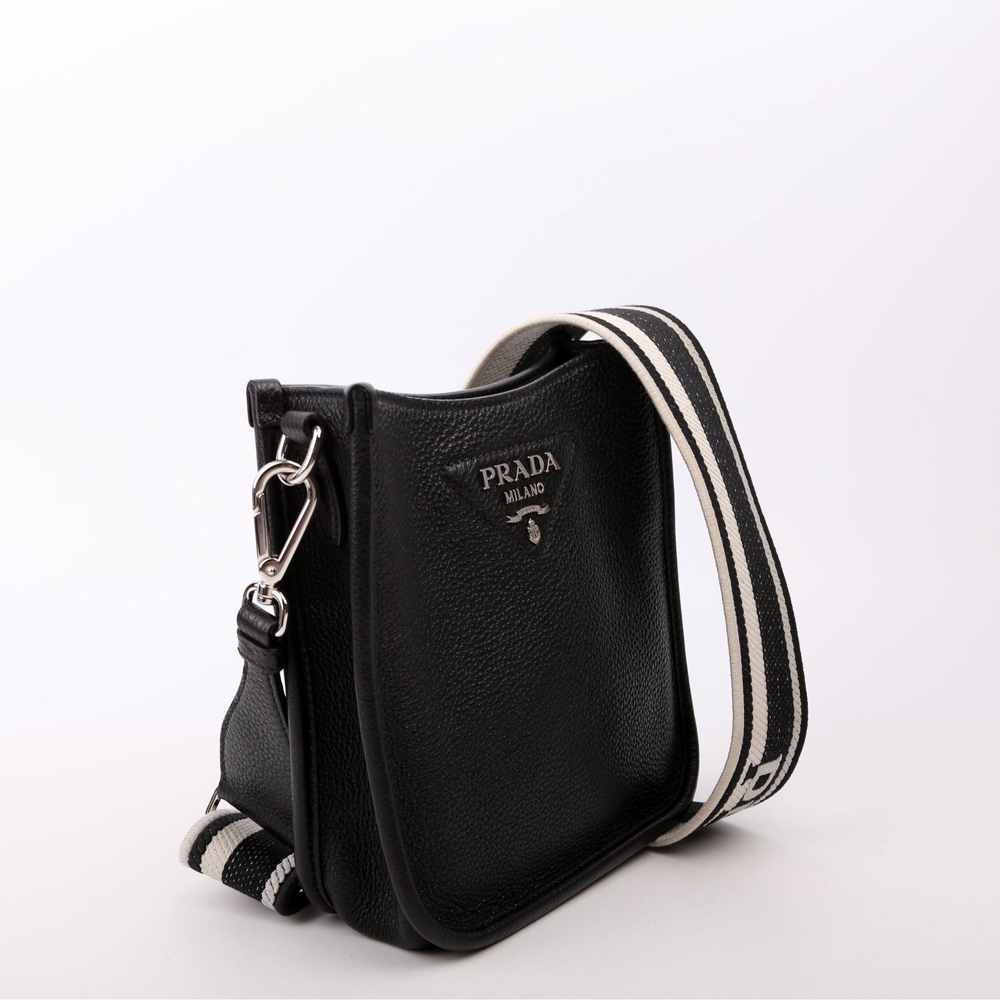 Prada Shoulder Bag Leather Black
