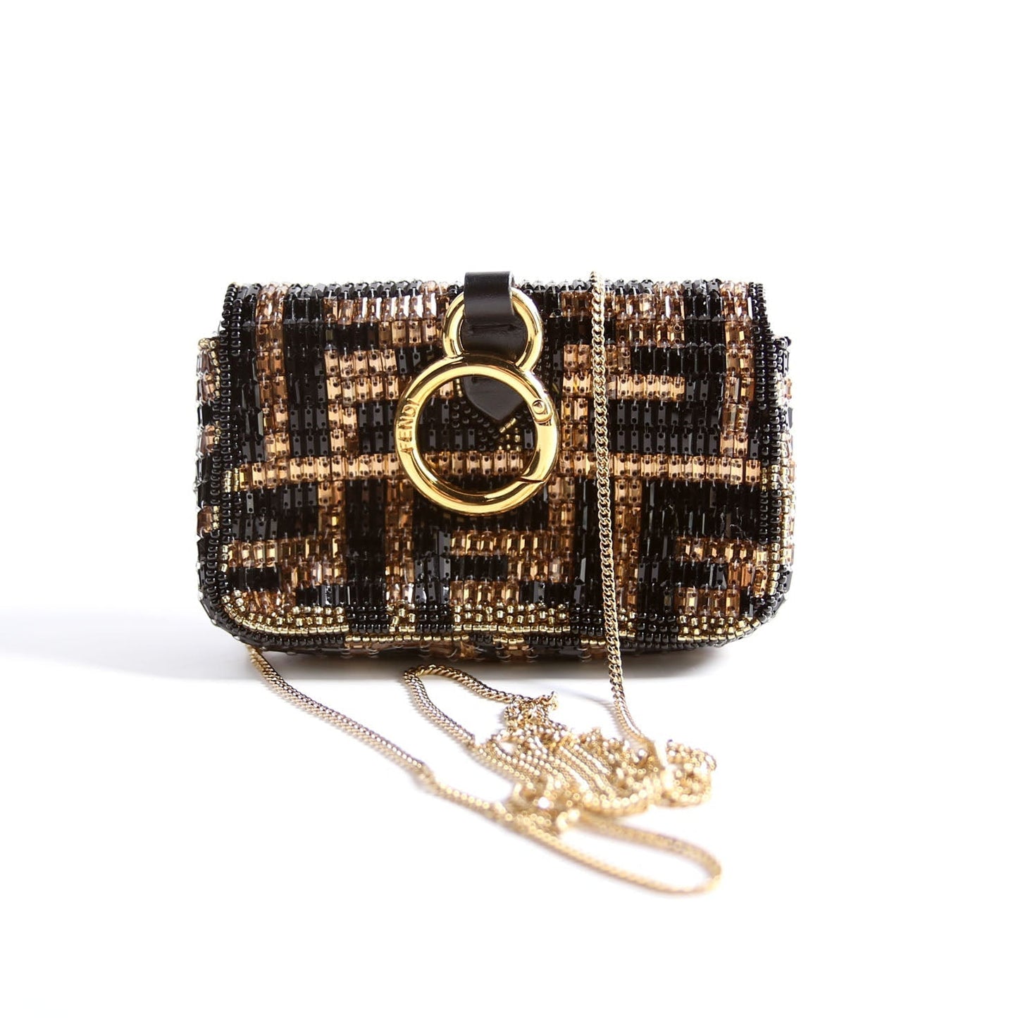 Fendi 7Ah844 Nanouette Beaded Bag Travel Bag