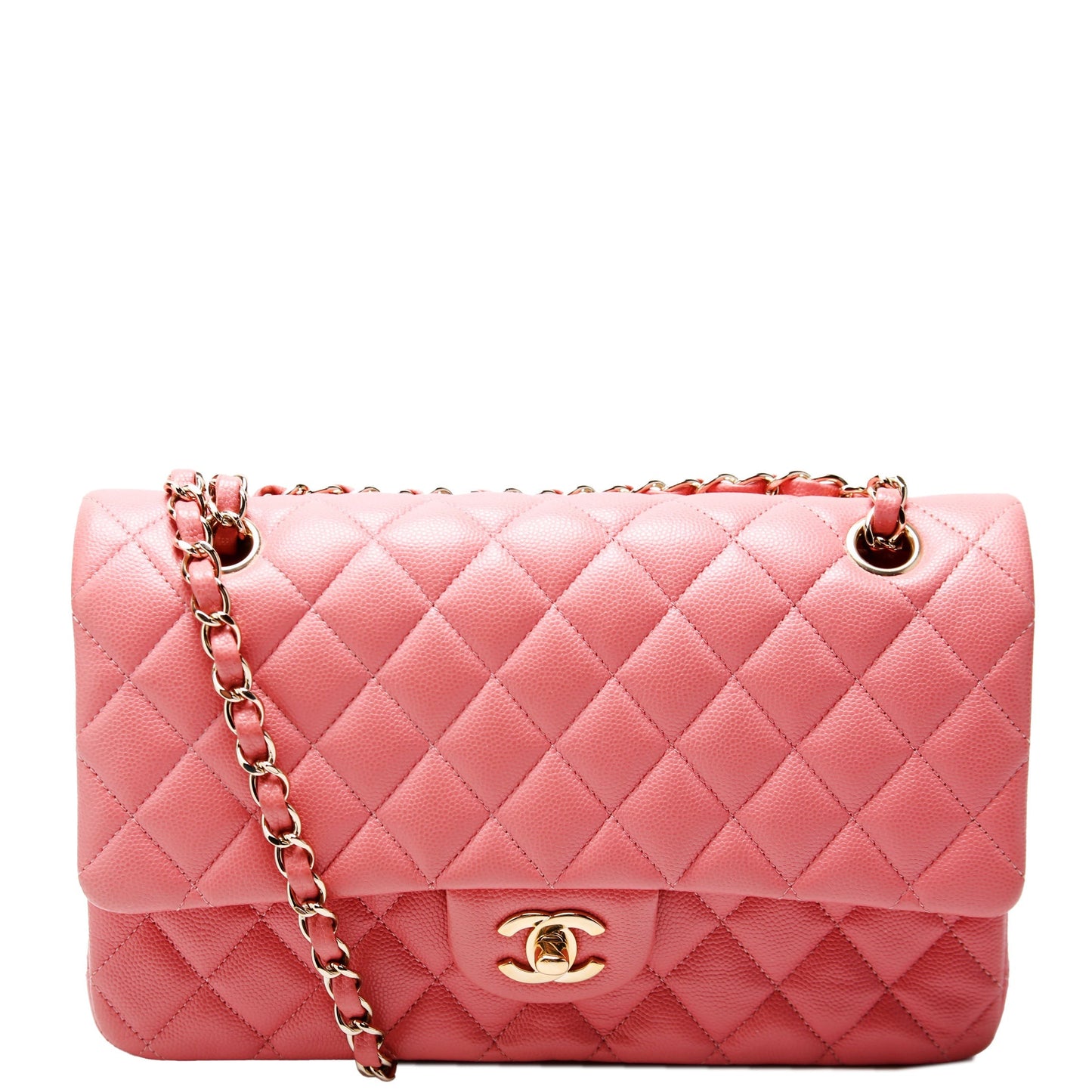 Chanel Classic Flap Caviar 25-28M Pink Handbag