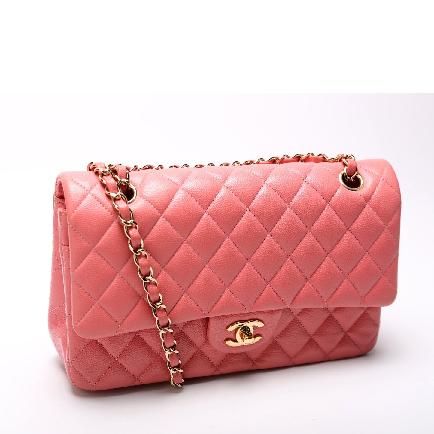 Chanel Classic Flap Caviar 25-28M Pink Handbag