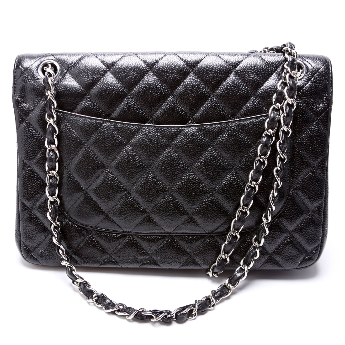 Chanel Classic Flap Jumbo Caviar 21-24M Black Handbag