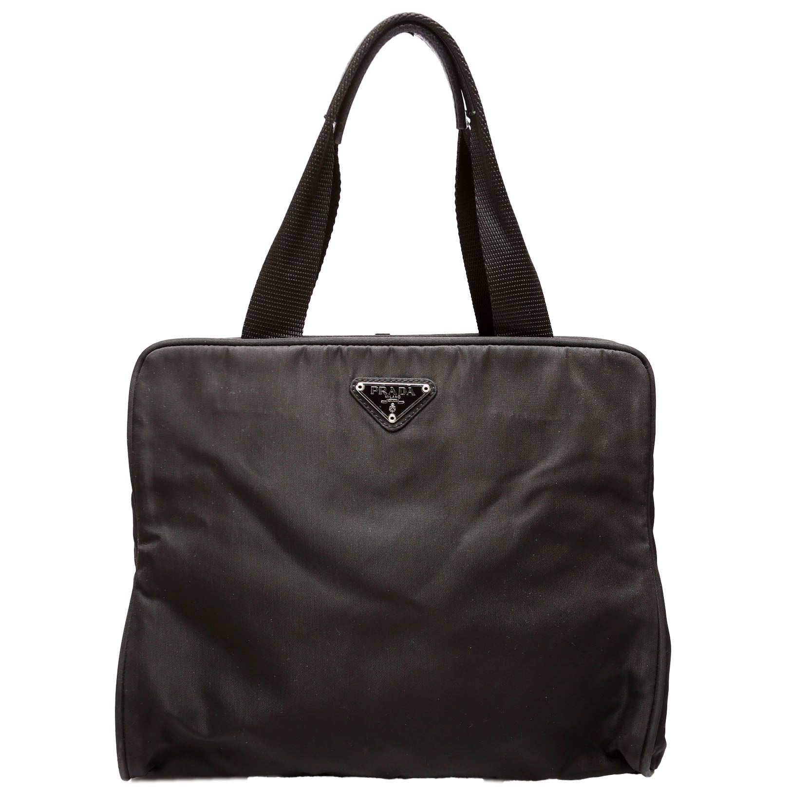 Prada Tessuto Note Bag Nylon Black Travel Bag