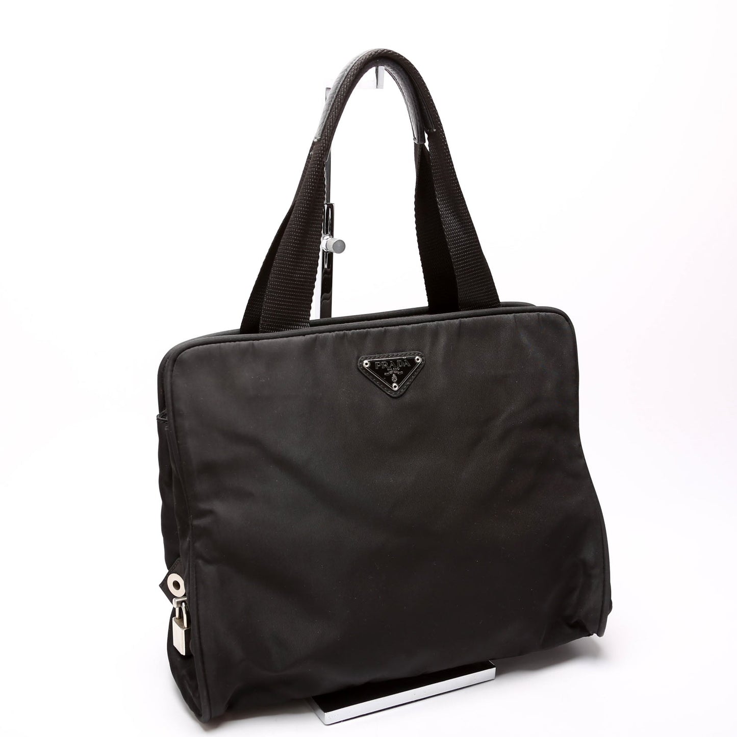 Prada Tessuto Note Bag Nylon Black Travel Bag