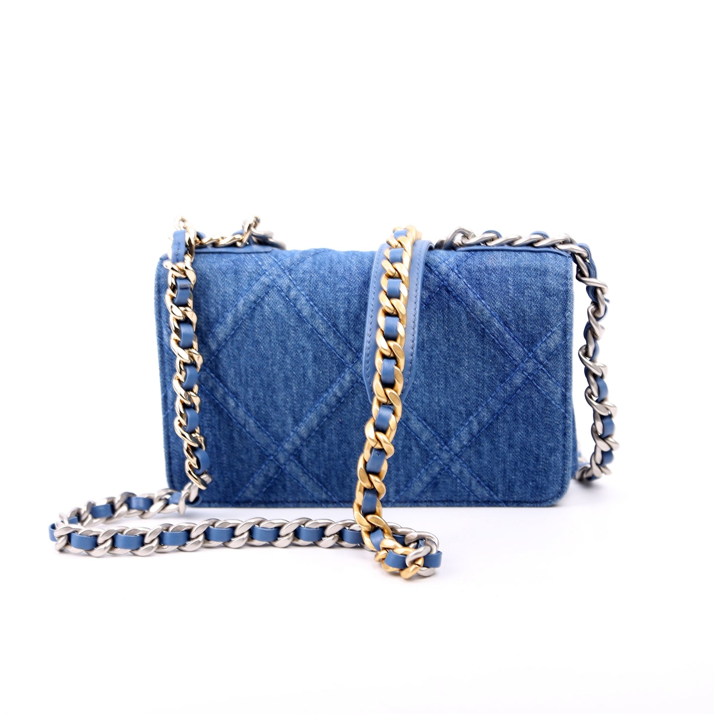 Chanel 19 WOC Quilted Denim 29M Clutch Bag