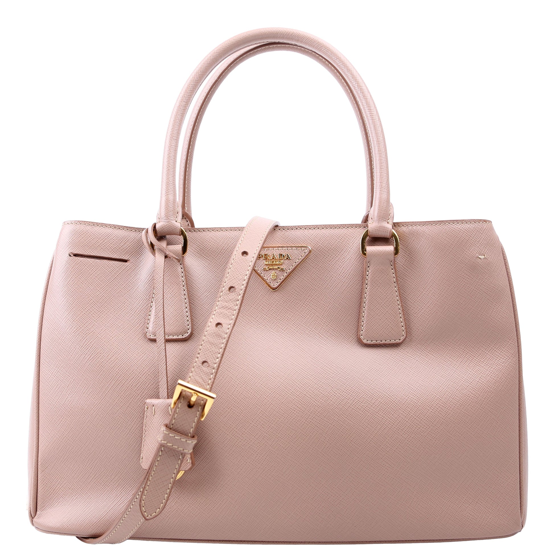 Prada Saffiano Galleria Nude Bag Small Travel Bag