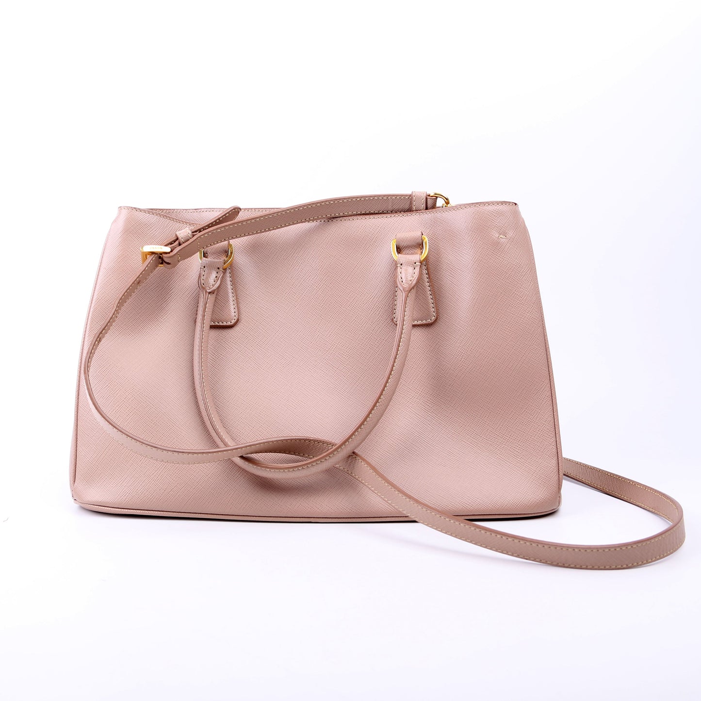 Prada Saffiano Galleria Nude Bag Small Travel Bag