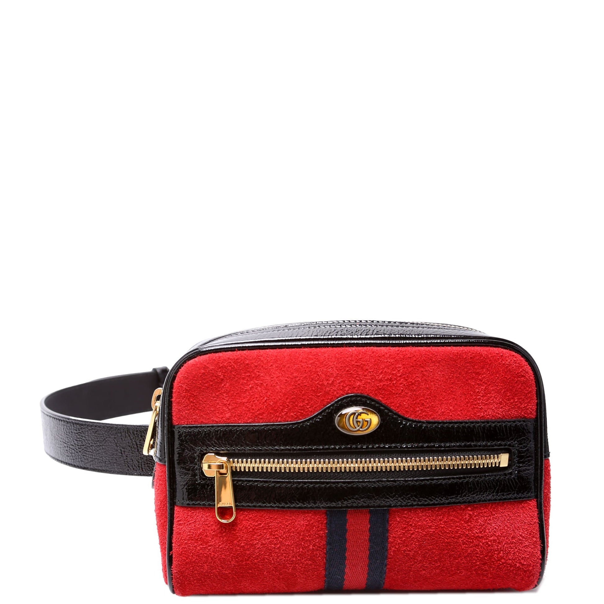 Gucci Ophidia Suede Red Mini Belt