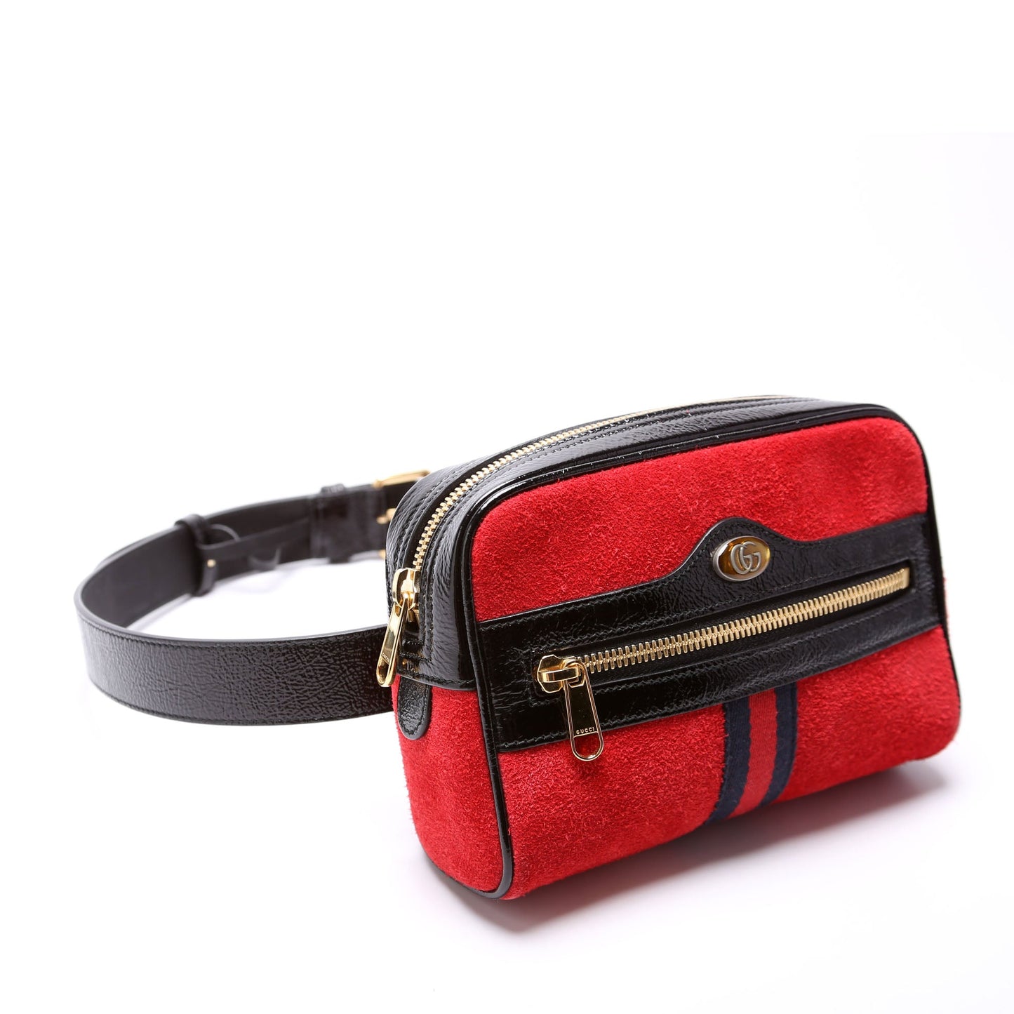 Gucci Ophidia Suede Red Mini Belt
