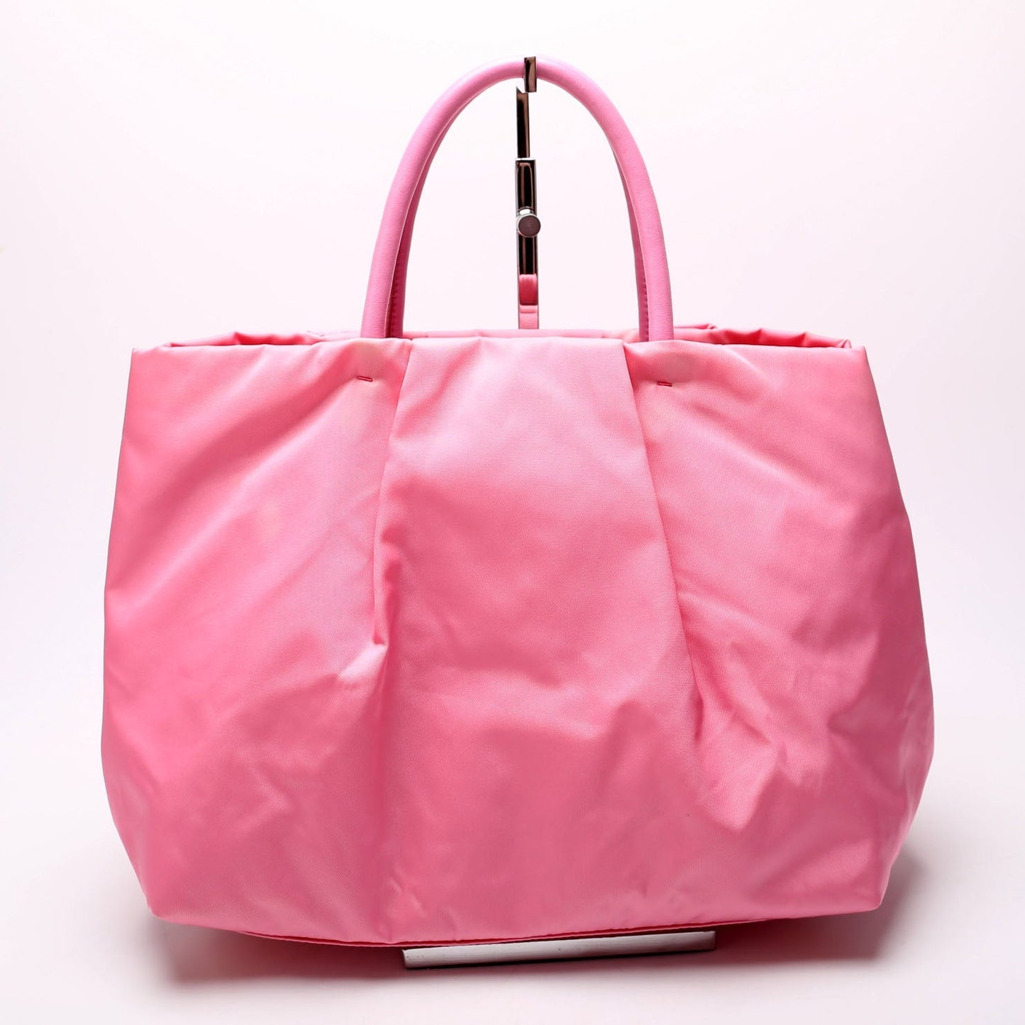 Prada Tessuto Bow Tote Bag Nylon Pink