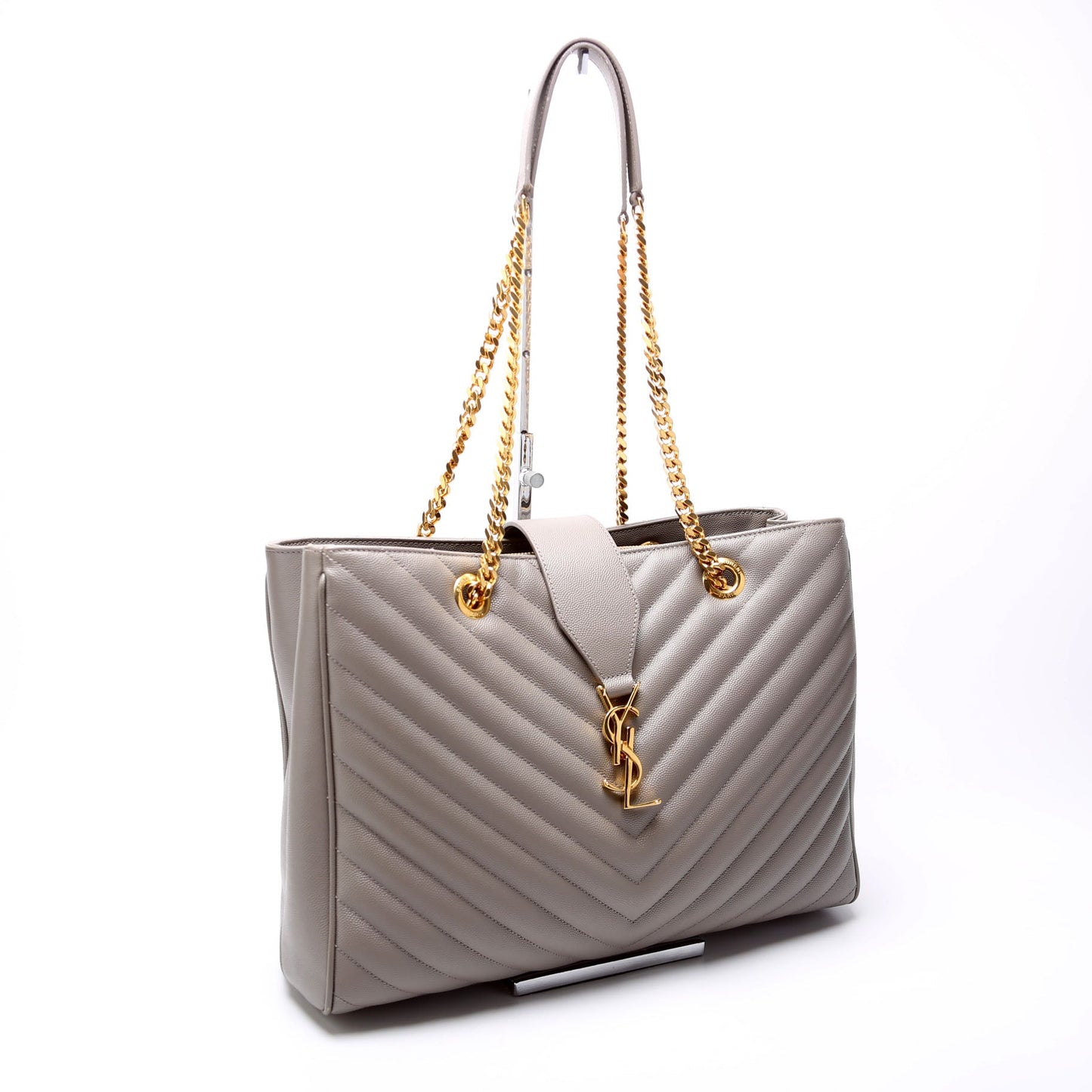 YSL Saint Laurent Saint Laurent Grain De Poudre Shopping Gray Travel Bag
