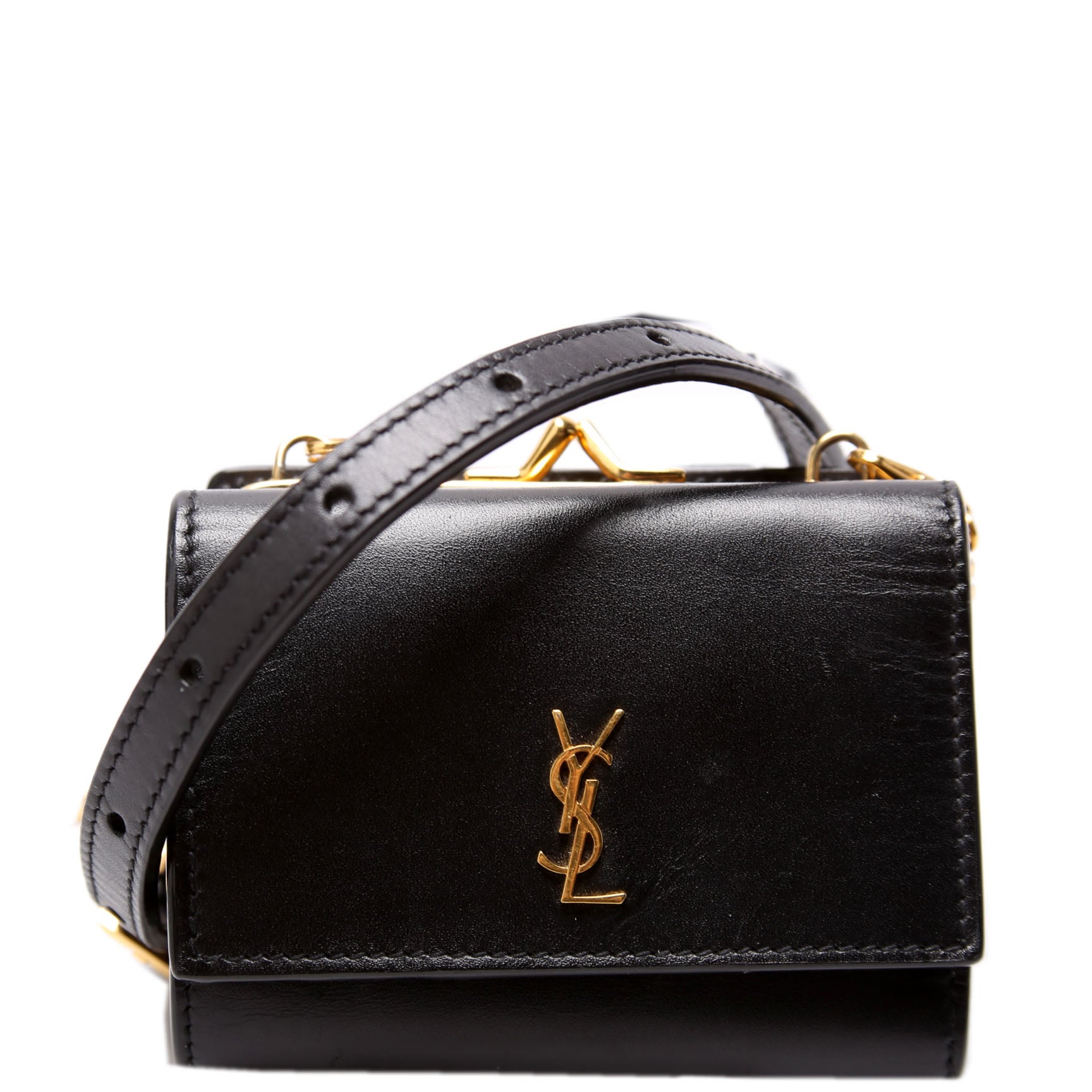 YSL Saint Laurent Rider Smooth Calfskin Belt Bag Black