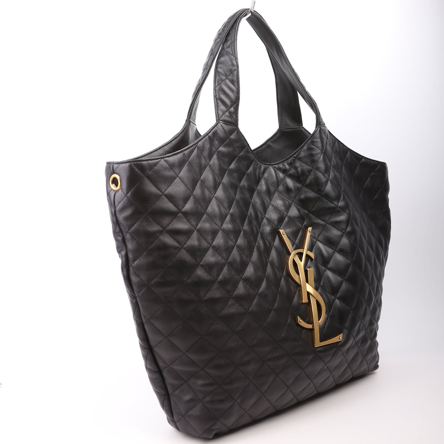 YSL Saint Laurent Icare Shopping Bag Black Maxi Tote Bag Shopping 698651 Black