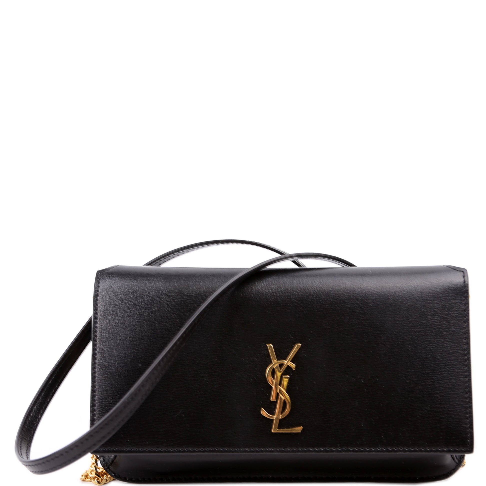 YSL Saint Laurent Saint Laurent Cassandra Phone Holder With Strap Black Travel Bag