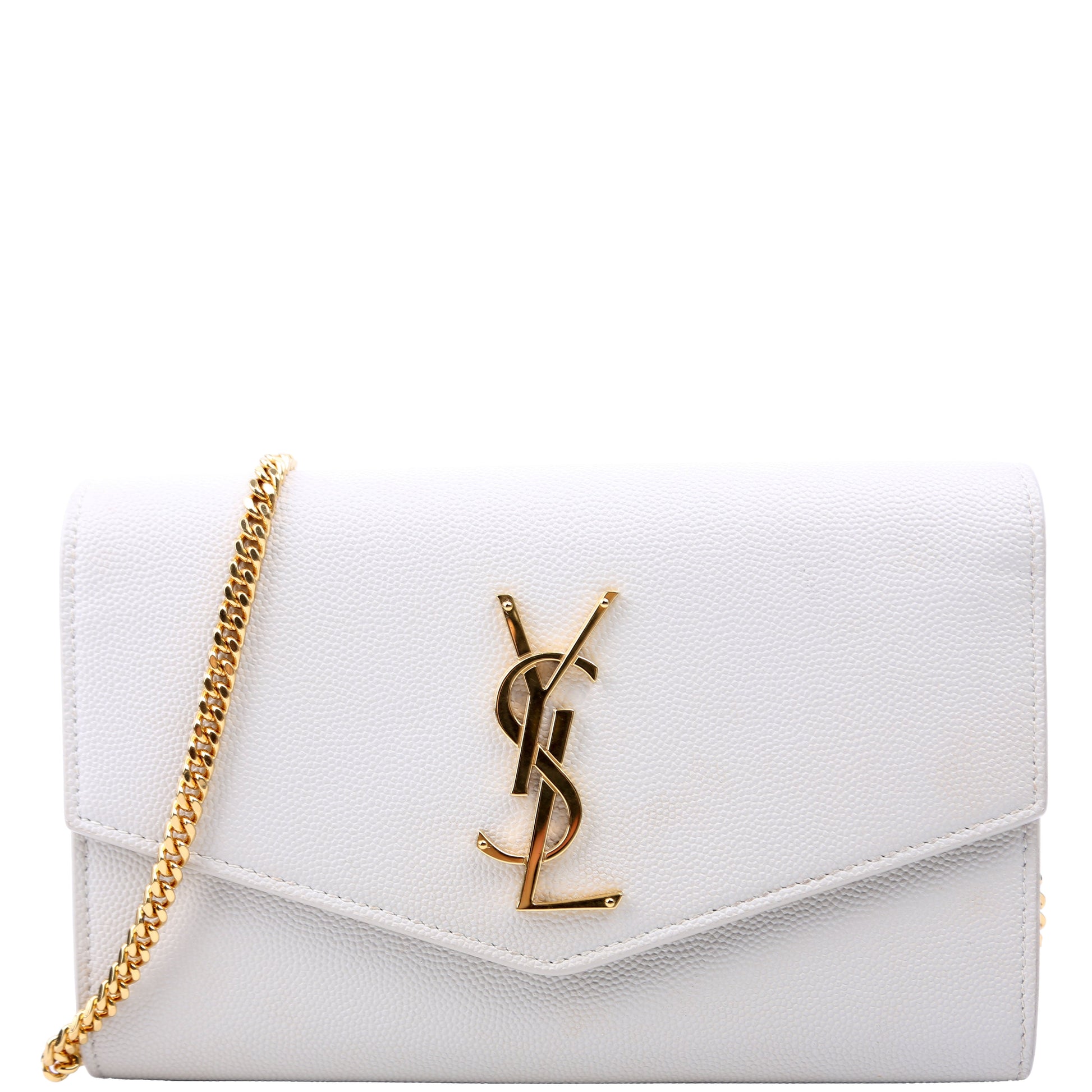 YSL Saint Laurent Saint Laurent Uptown Wallet Grain Bag Cream Chain Travel Bag