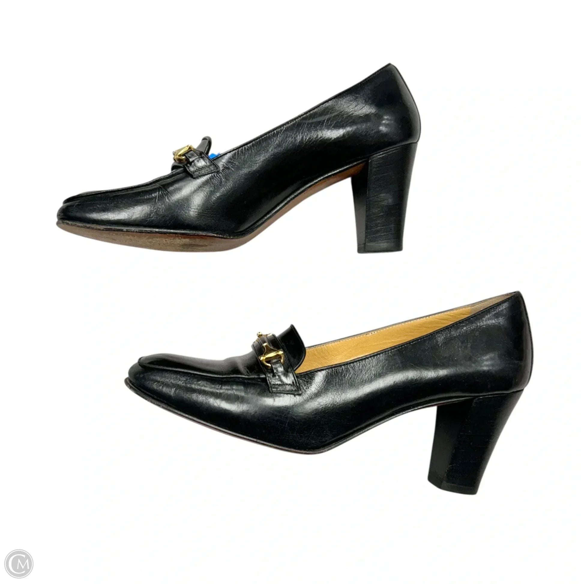 Shoes Luxury Designer By Gucci In Black, Size: 5