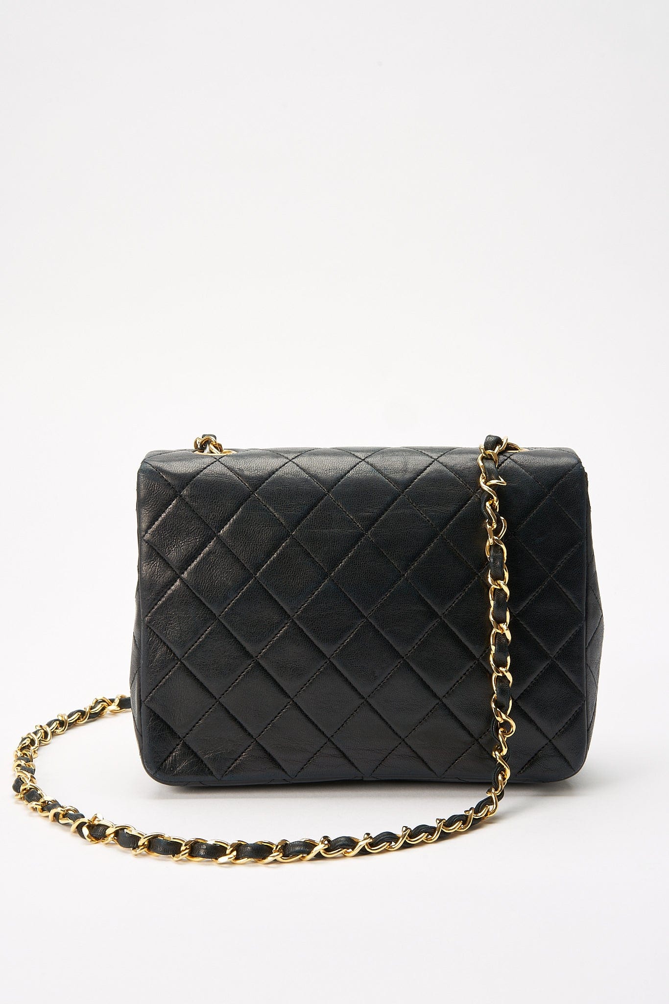 Chanel Classic Flap Small Square Bag - Navy