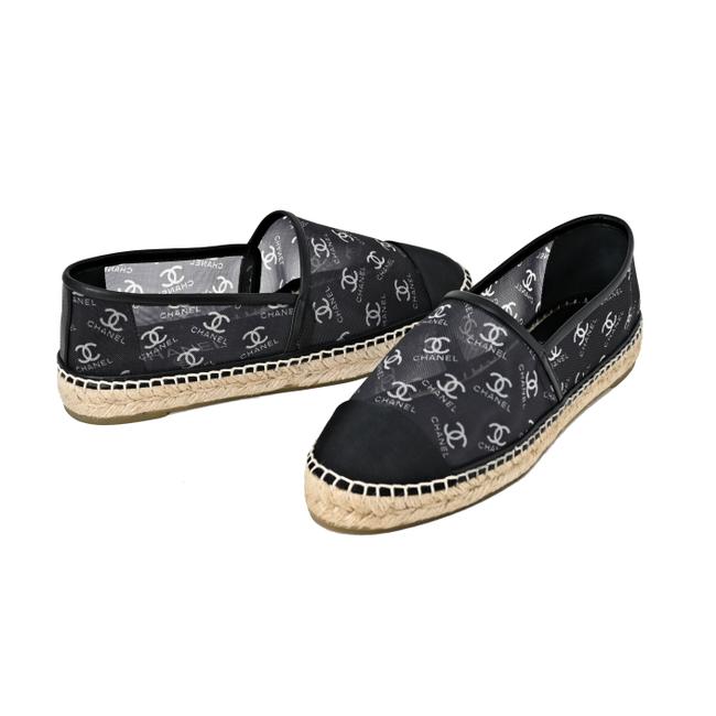 Chanel Grosgrain Logo Mesh Espadrille Women Shoes