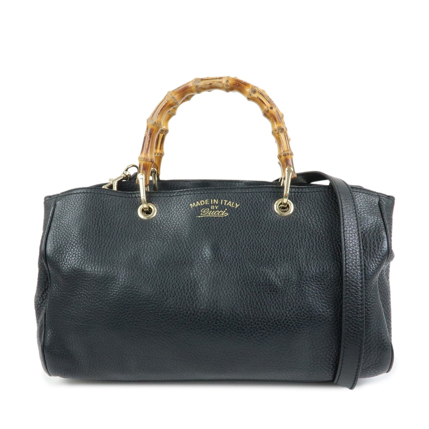 GUCCI Bamboo Shopper Medium Leather 2Way Hand Shoulder Bag 323660