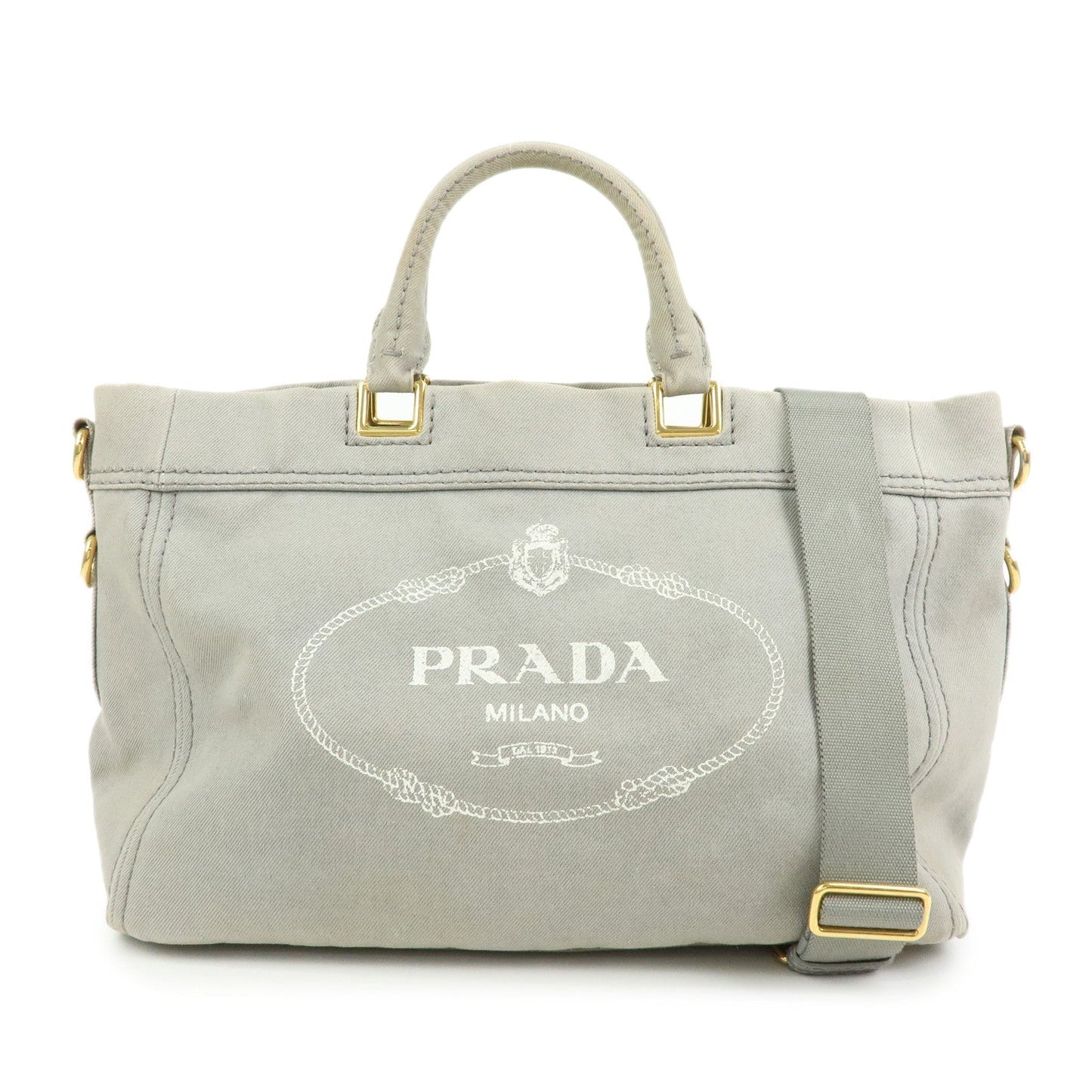 Shoulder Bag Canapa 2Way Bag Hand Bag Canvas Gray