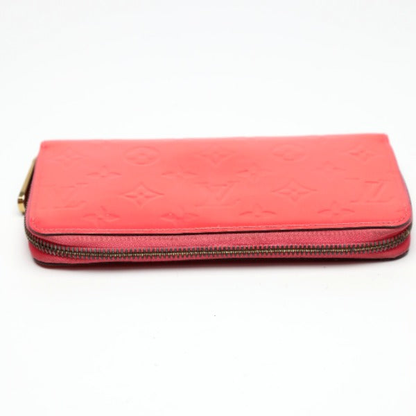 Louis Vuitton Long Purse M93202 Vernis Rose Monogram Wallet Case