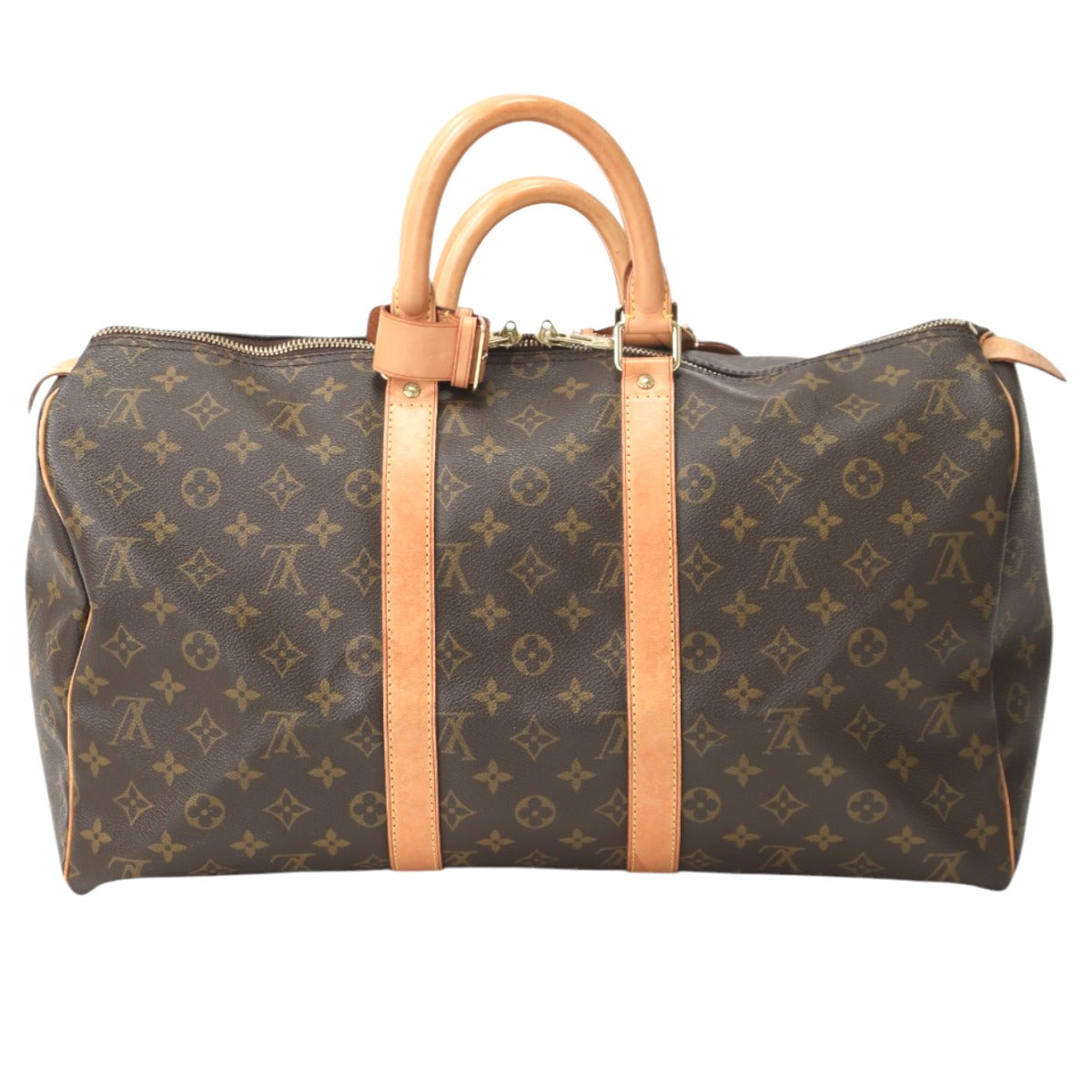 Louis Vuitton Boston Duffel M41428 Keepall 45 Monogram Canvas Brown Travel Bag 0