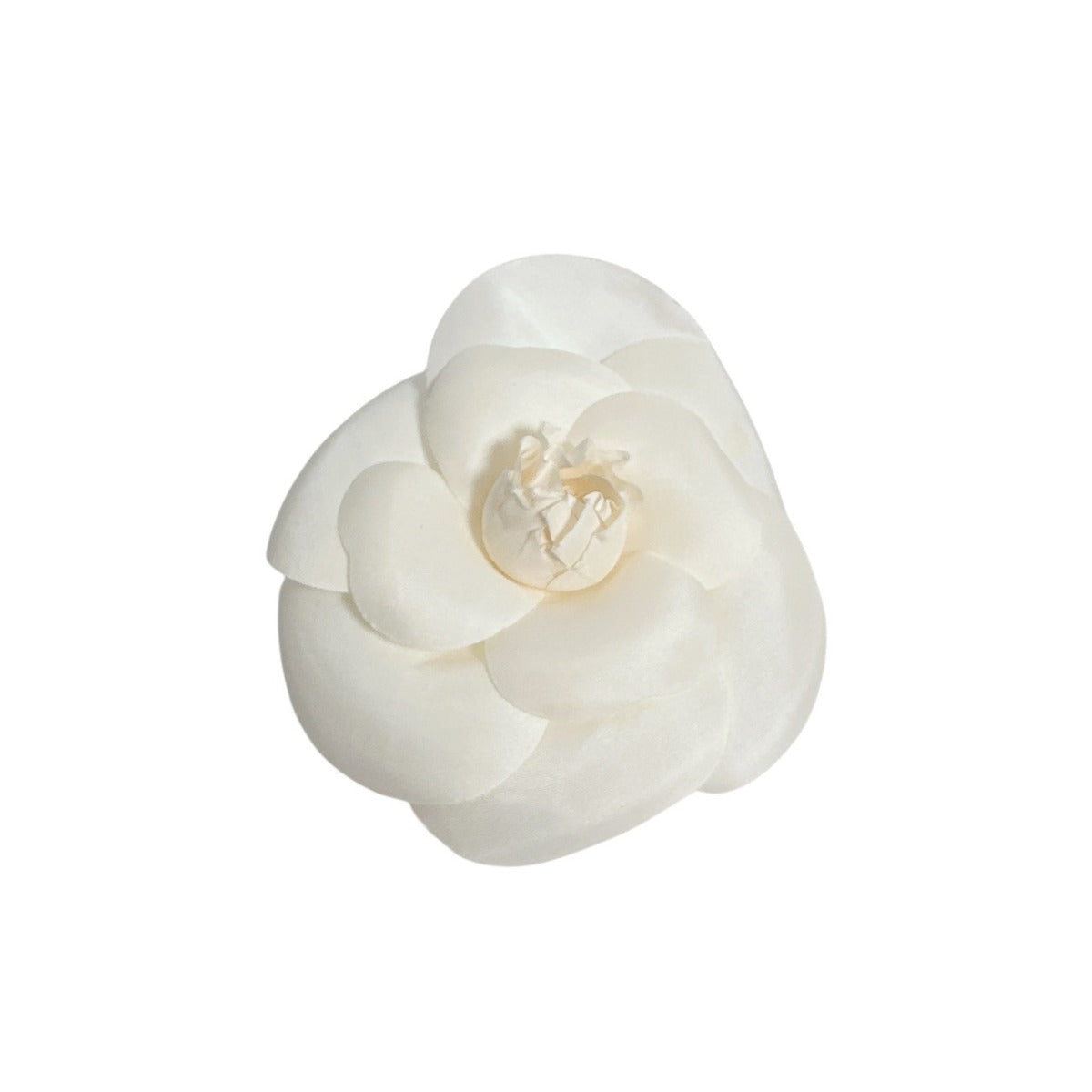 Chanel Brooch Nylon Camelia White Handbag