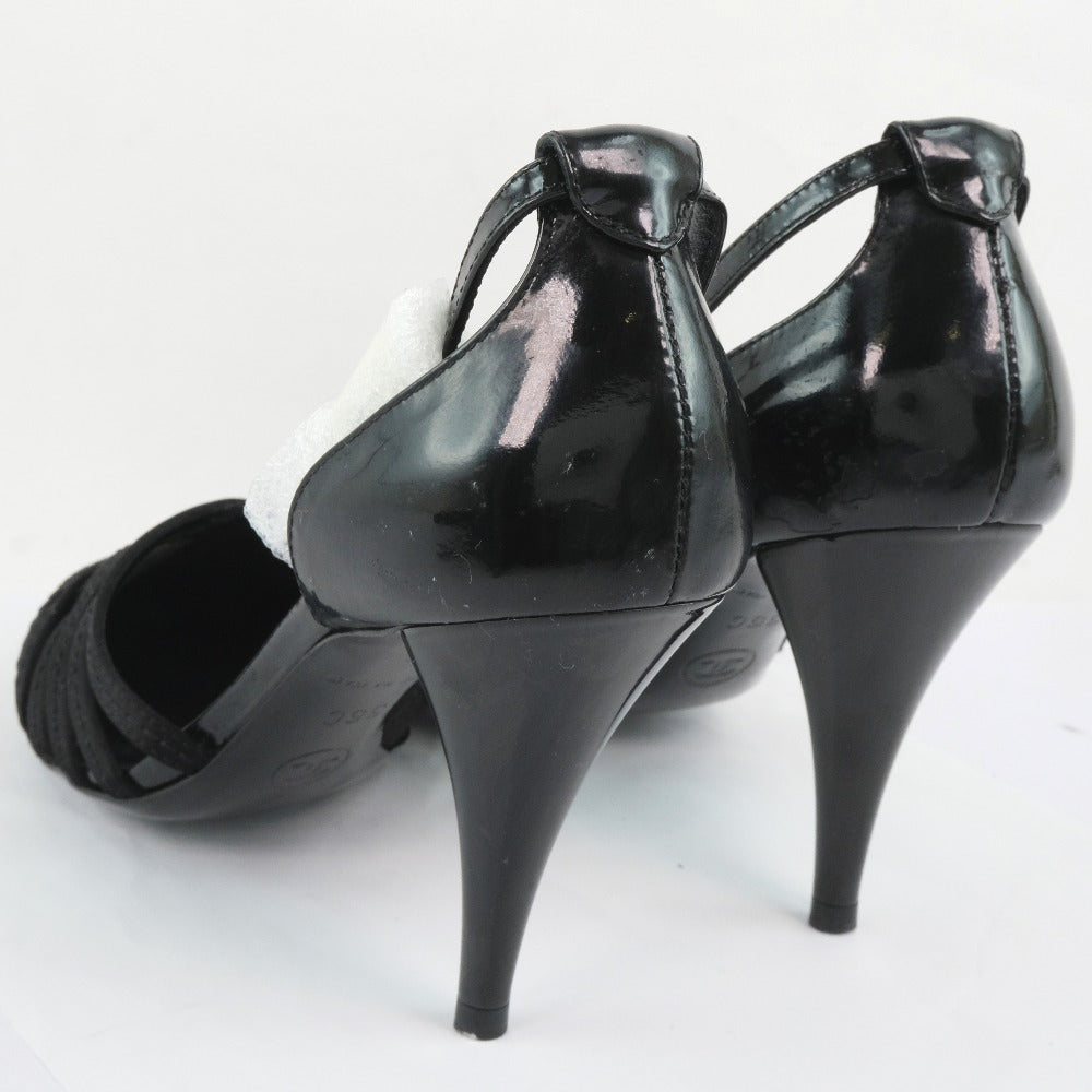 CHANEL Sandals G24491Y01018 Patent Leather, Satin black 05C Women 36  