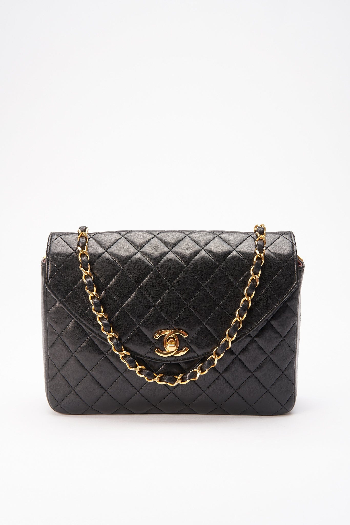 Chanel   Black Single Flap with 24k gold plated hardware