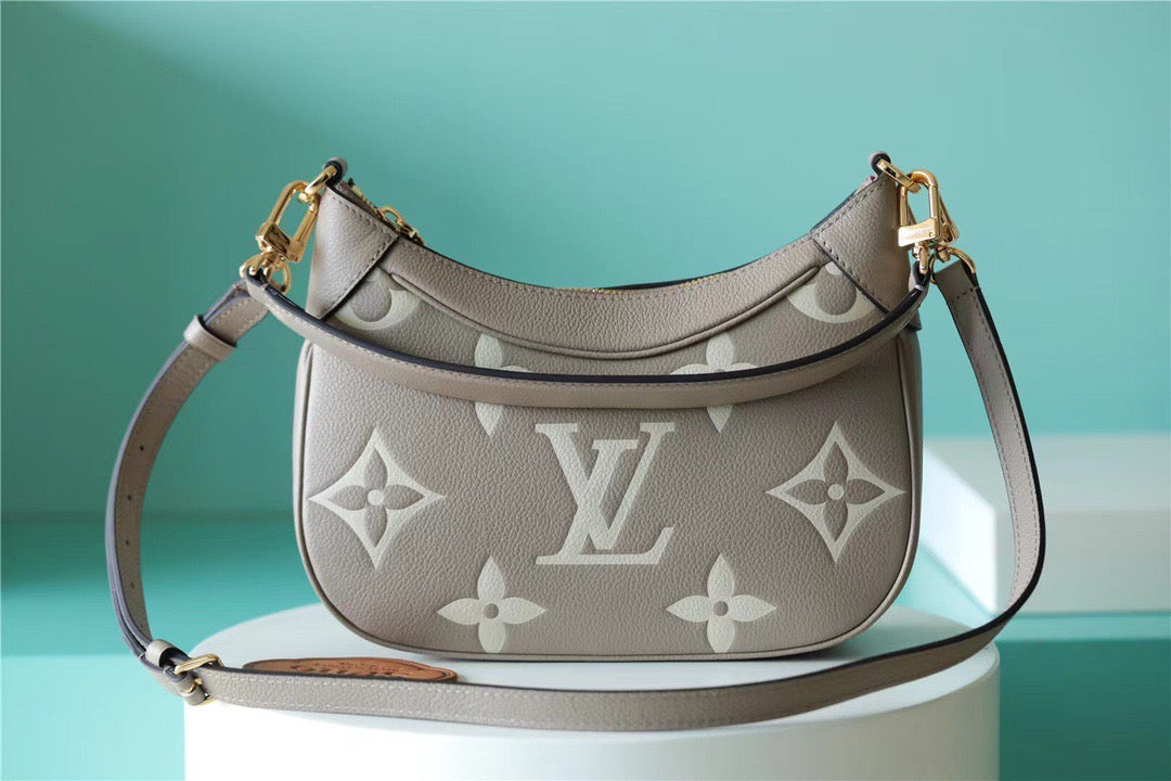 Top Quality Bagatelle Empreinte Tourterelle Gray Creme Monogram Beige Crossbody Bag