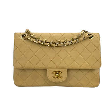 Chanel Beige   Timeless Flap Bag Medium
