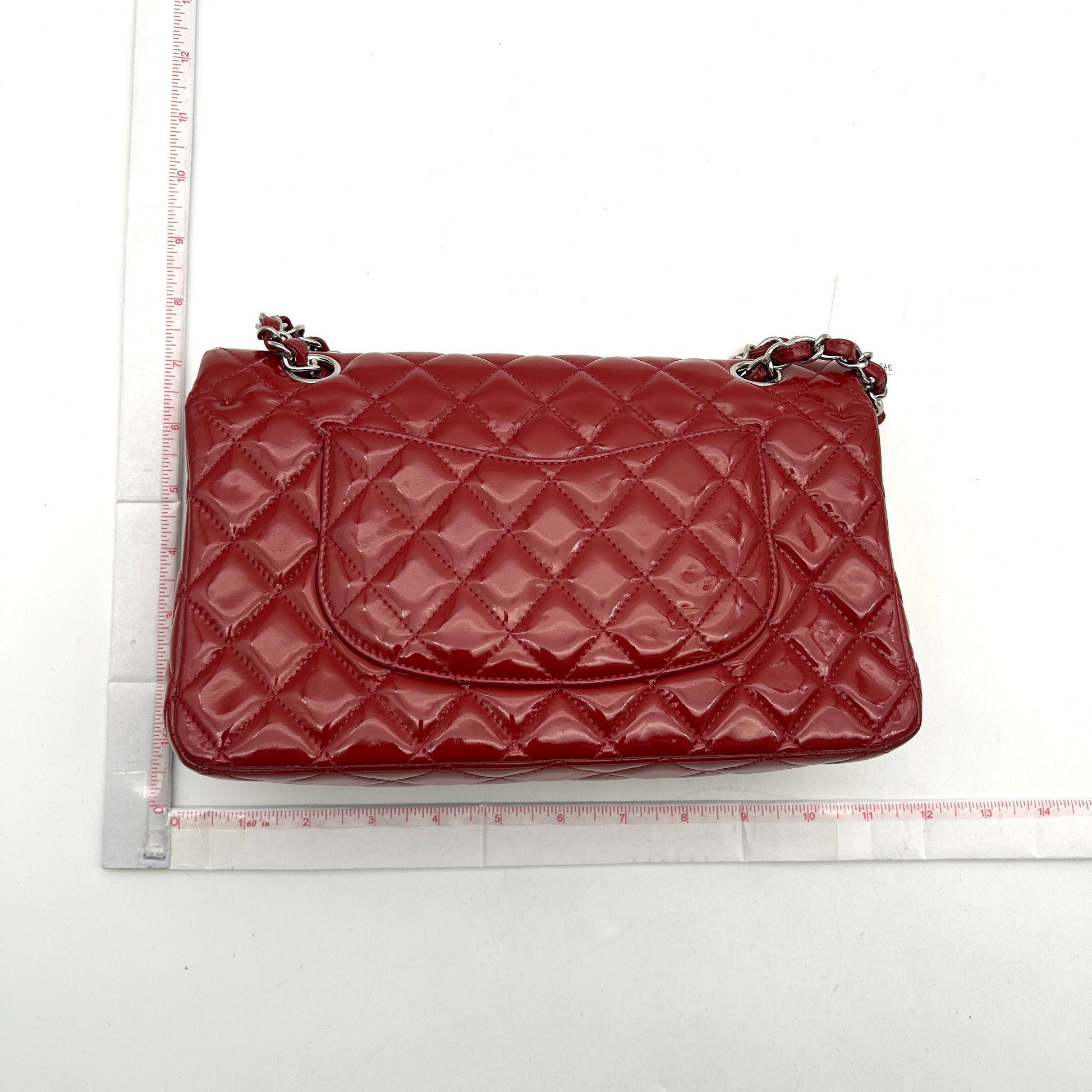 Chanel Classic Patent Maxi Double Flap Bag - Red Shoulder Bags, Handbags AF