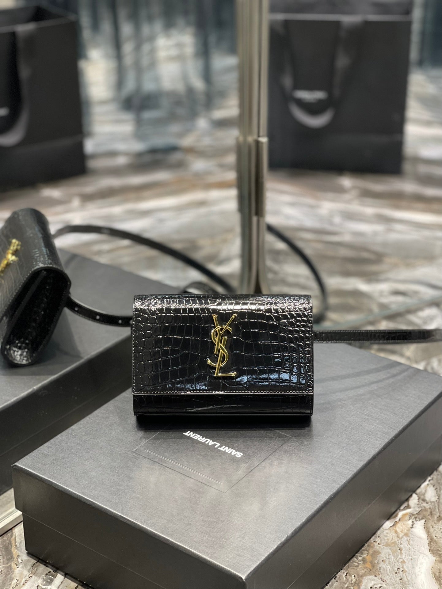 YSL Saint Laurent Kate Clutch Bag Monogram 7In18Cm Ysl 3593