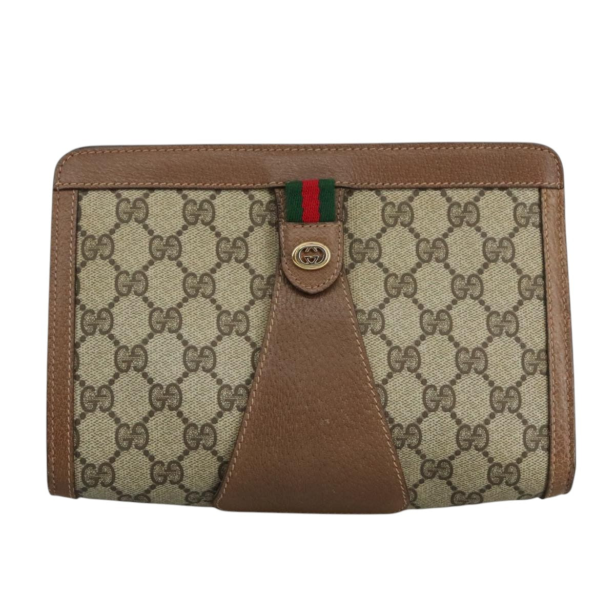 Gucci Clutch Bag Canvas Canvas 1537