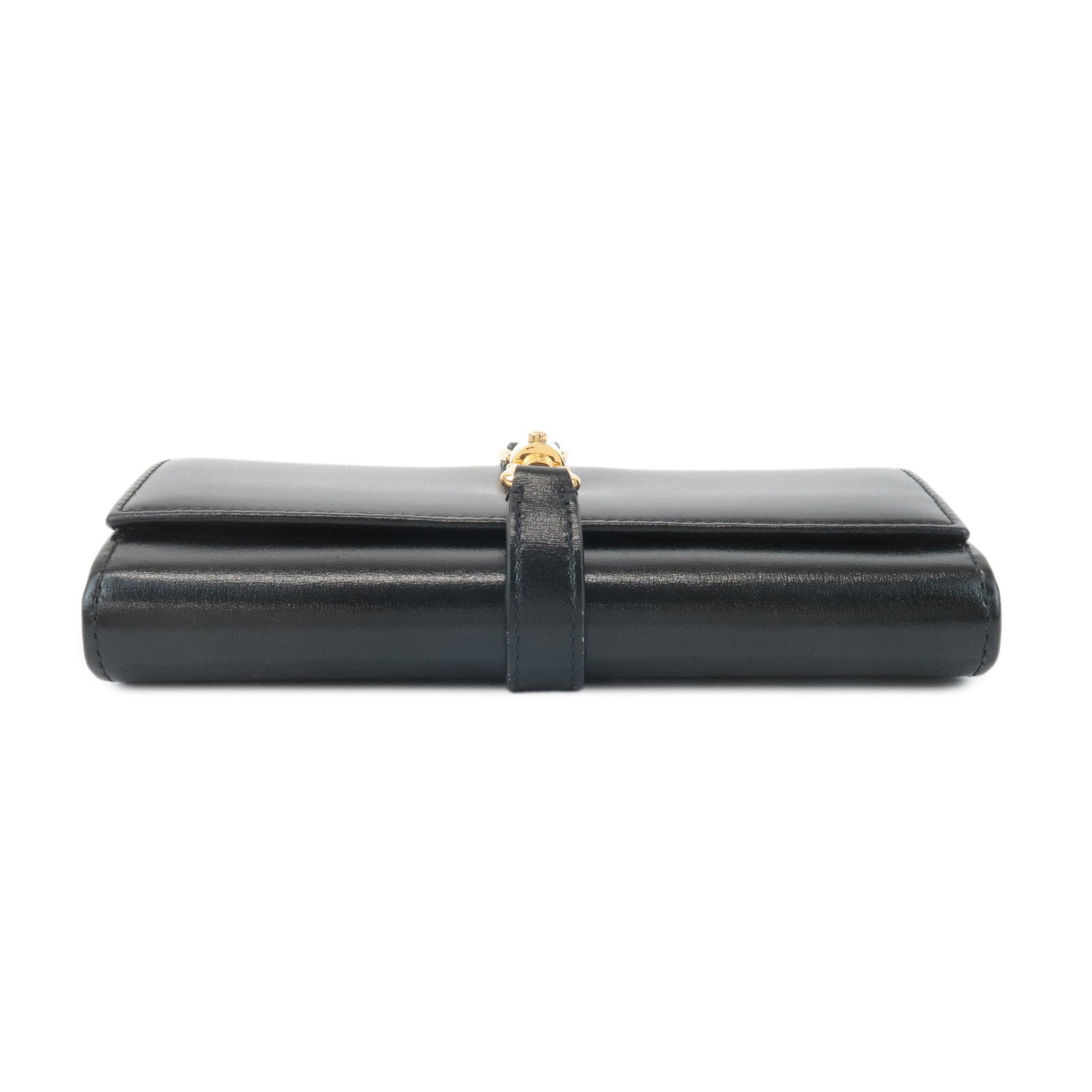 GUCCI Jackie 1961 Leather Chain Wallet WOC Black 652681.0416
