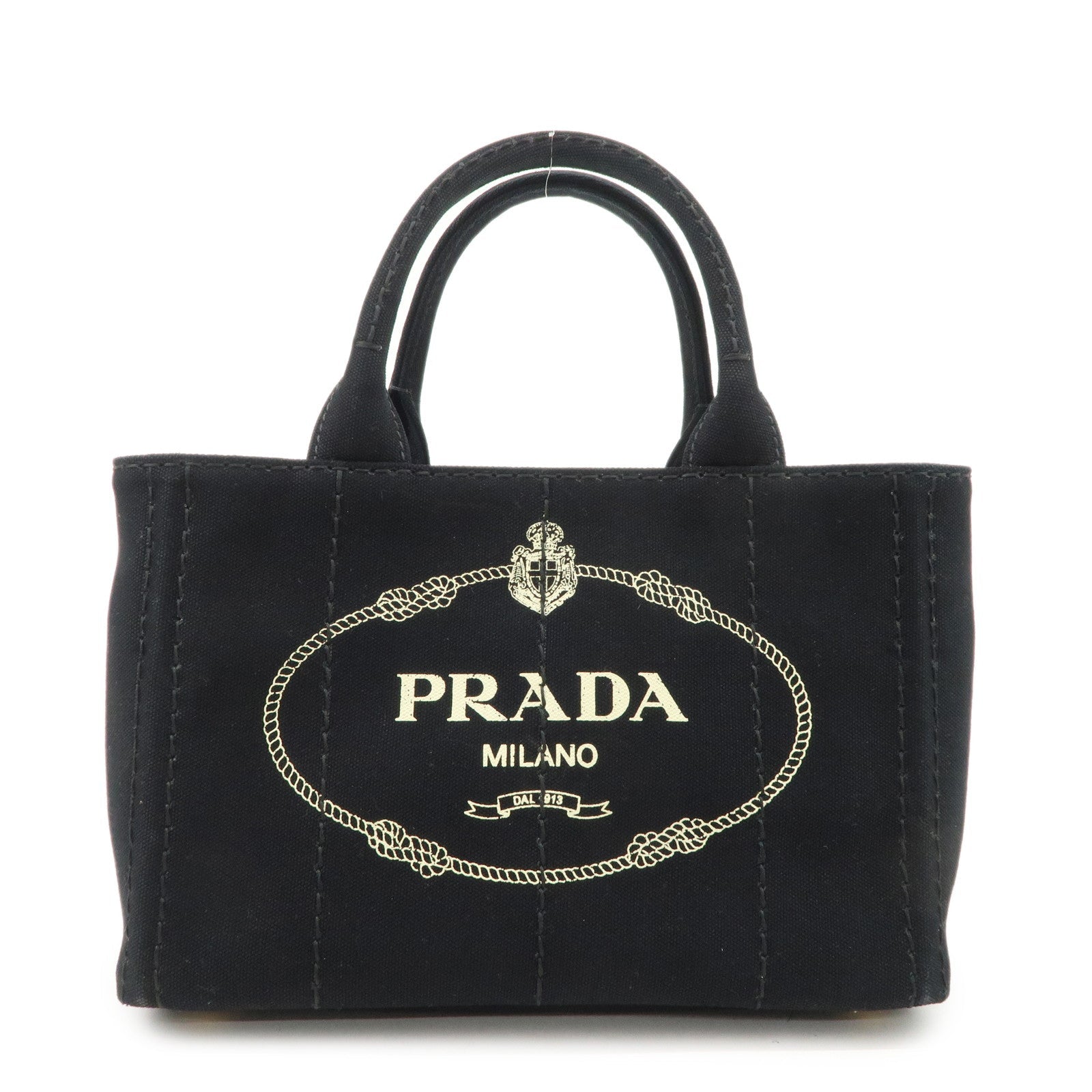 Tote Bag Canapa 2Way Hand Bag d Canvas Black Mini