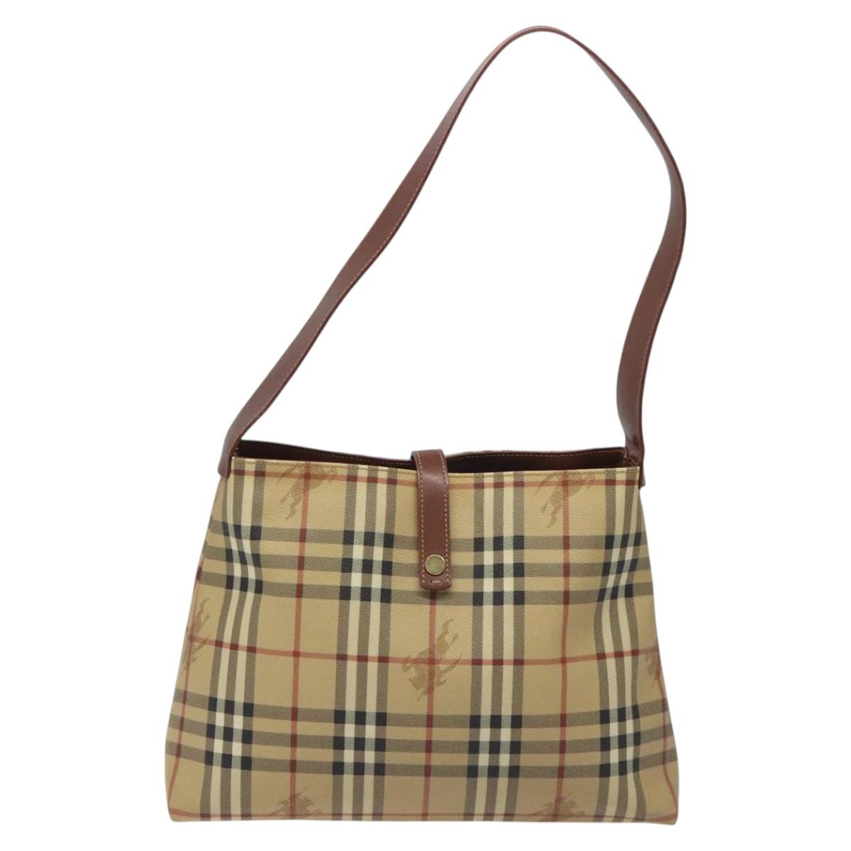 Burberry Nova Check Shoulder Bag Canvas Beige Shoulder Bag 171