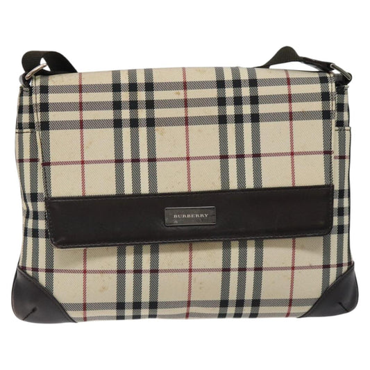 Burberry Nova Check Synthetic Shoulder Bag Beige