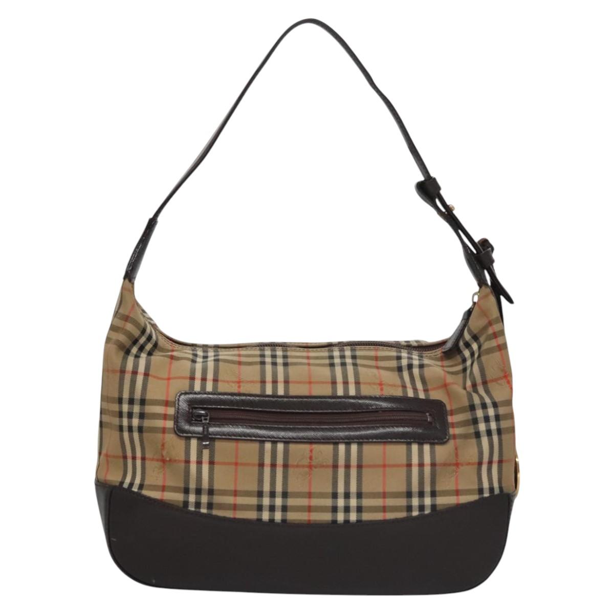 Burberry Nova Check Shoulder Bag Canvas Beige Shoulder Bag 157