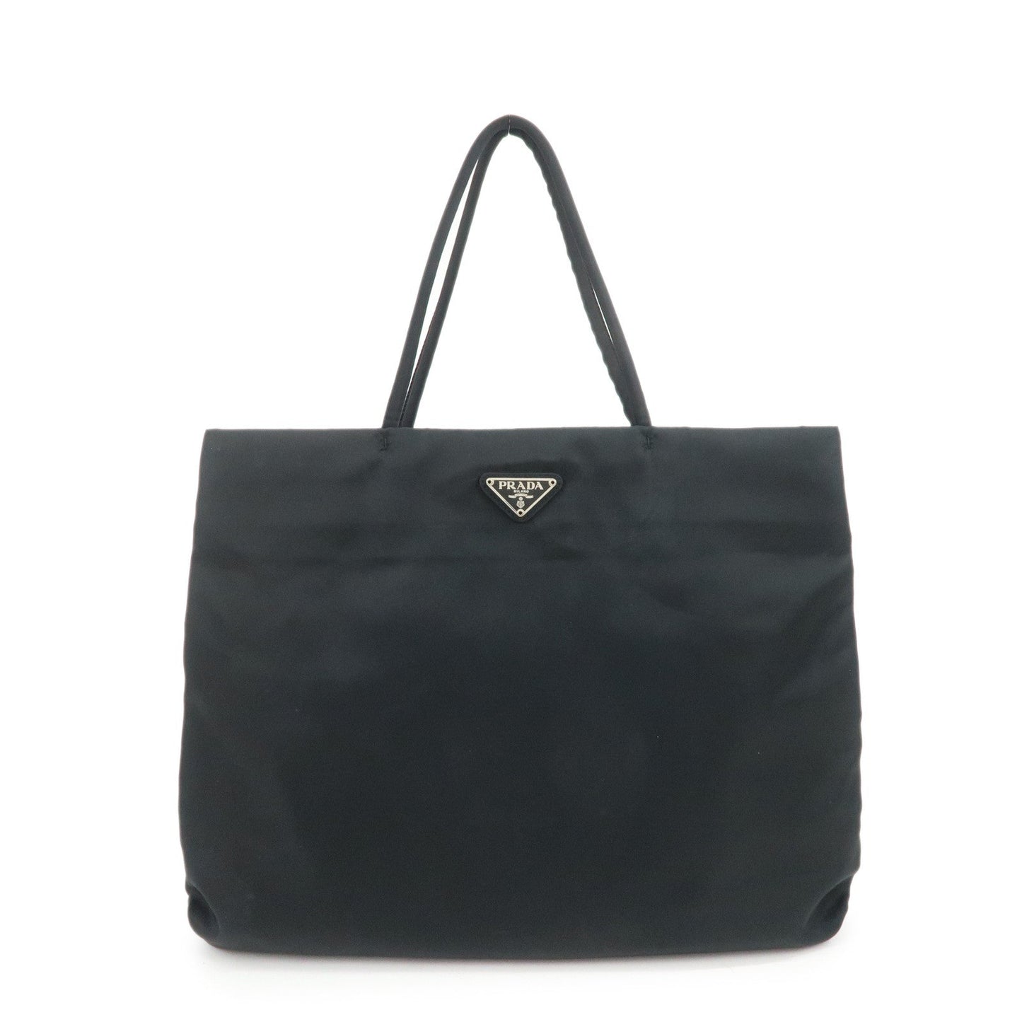 Tote Bag Triangle Hand Bag Nylon Black Logo