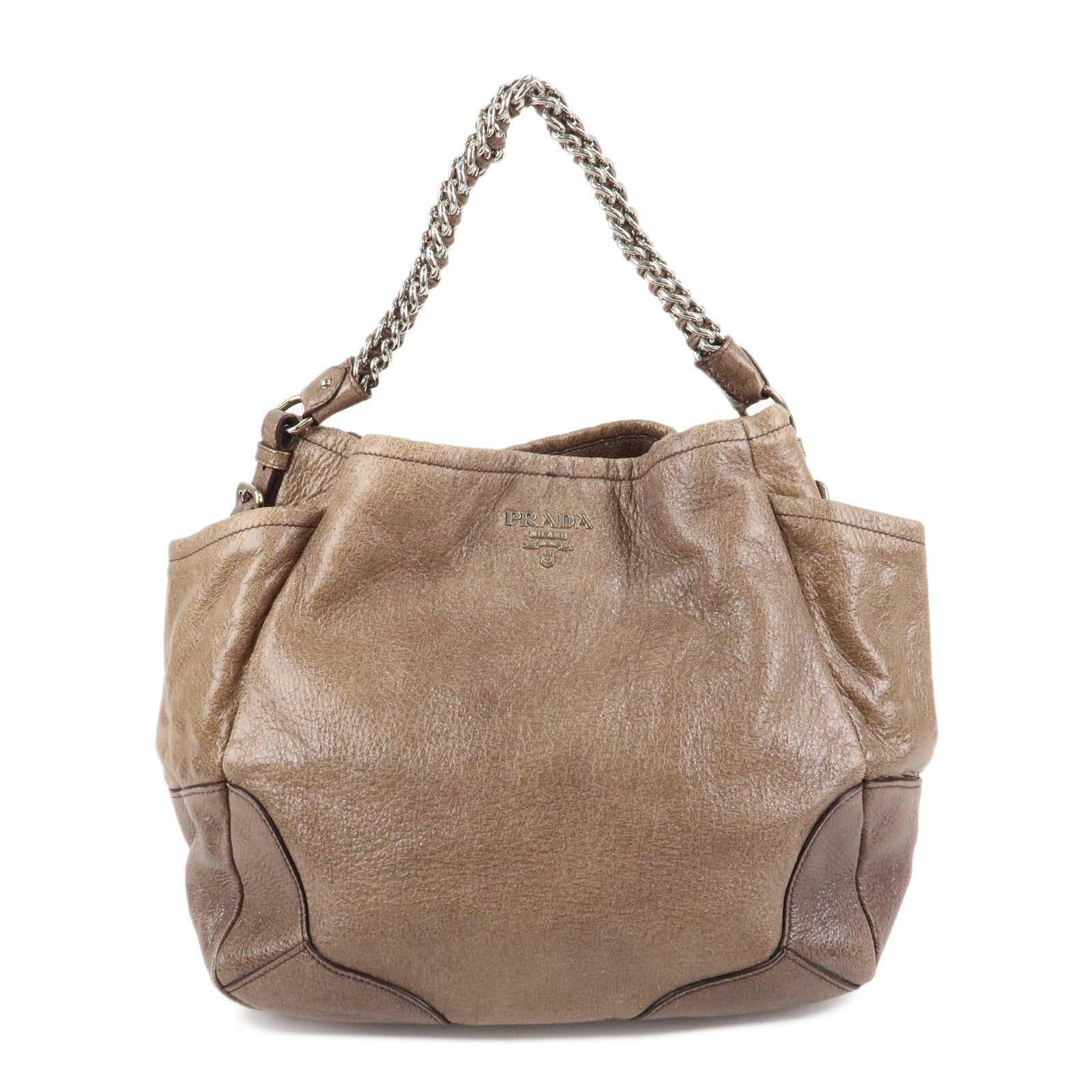 Shoulder Bag Hand Bag d Leather Brown Logo