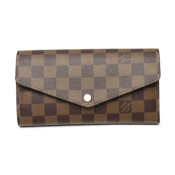 Louis Vuitton Long Purse N60114 Damier x Canvas Brown Pink Wallet Case
