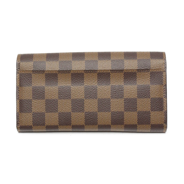 Louis Vuitton Long Purse N60114 Damier x Canvas Brown Pink Wallet Case