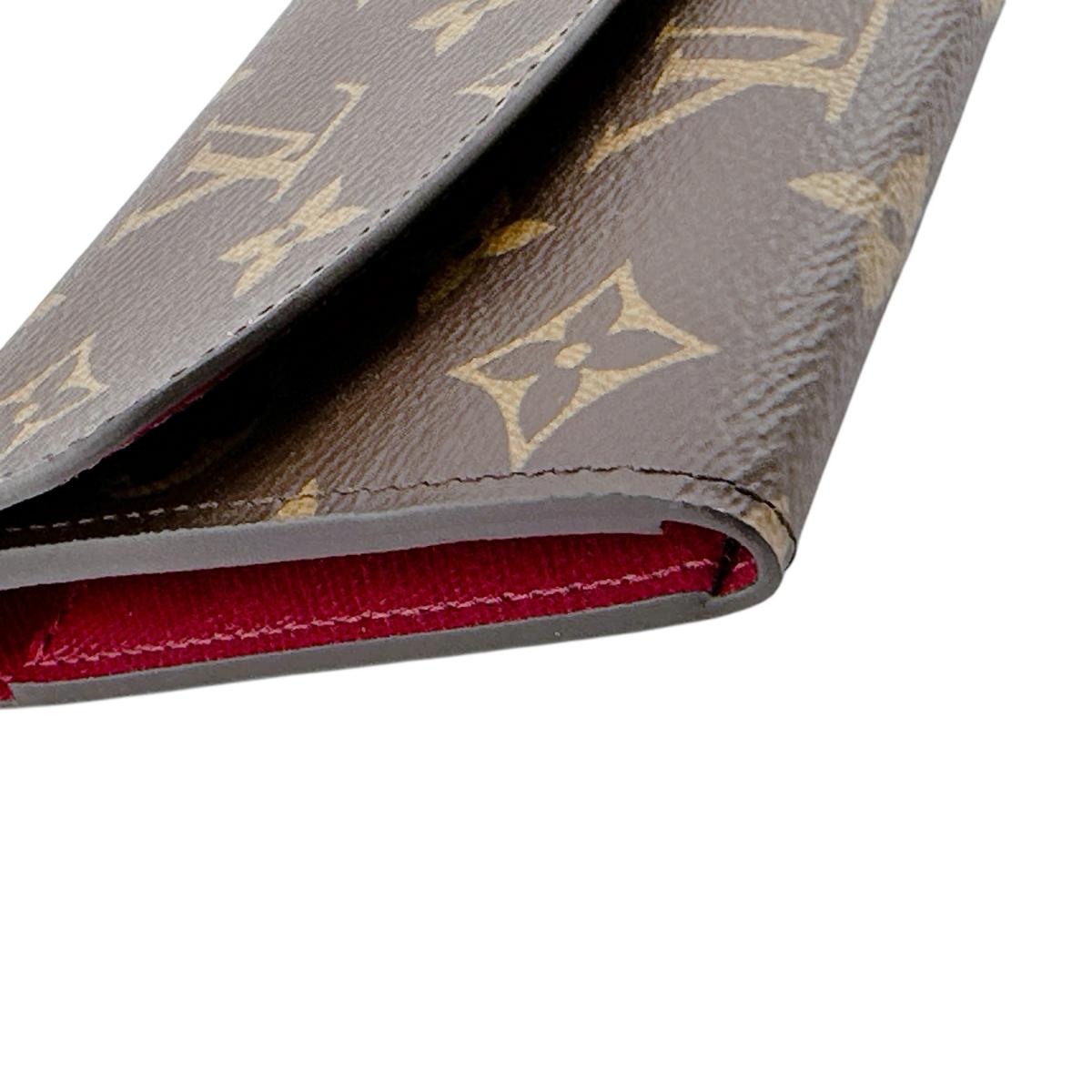 Louis Vuitton Long Purse M60136 x rouge Monogram Canvas Brown Wallet Case