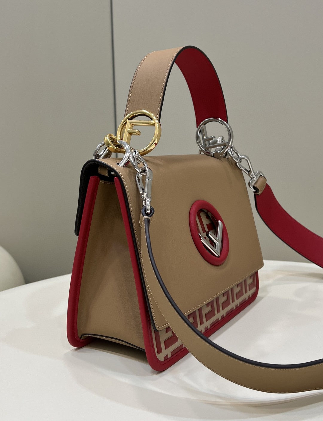 Top QualityTop Quality Kan I Brown Red Medium Handbag