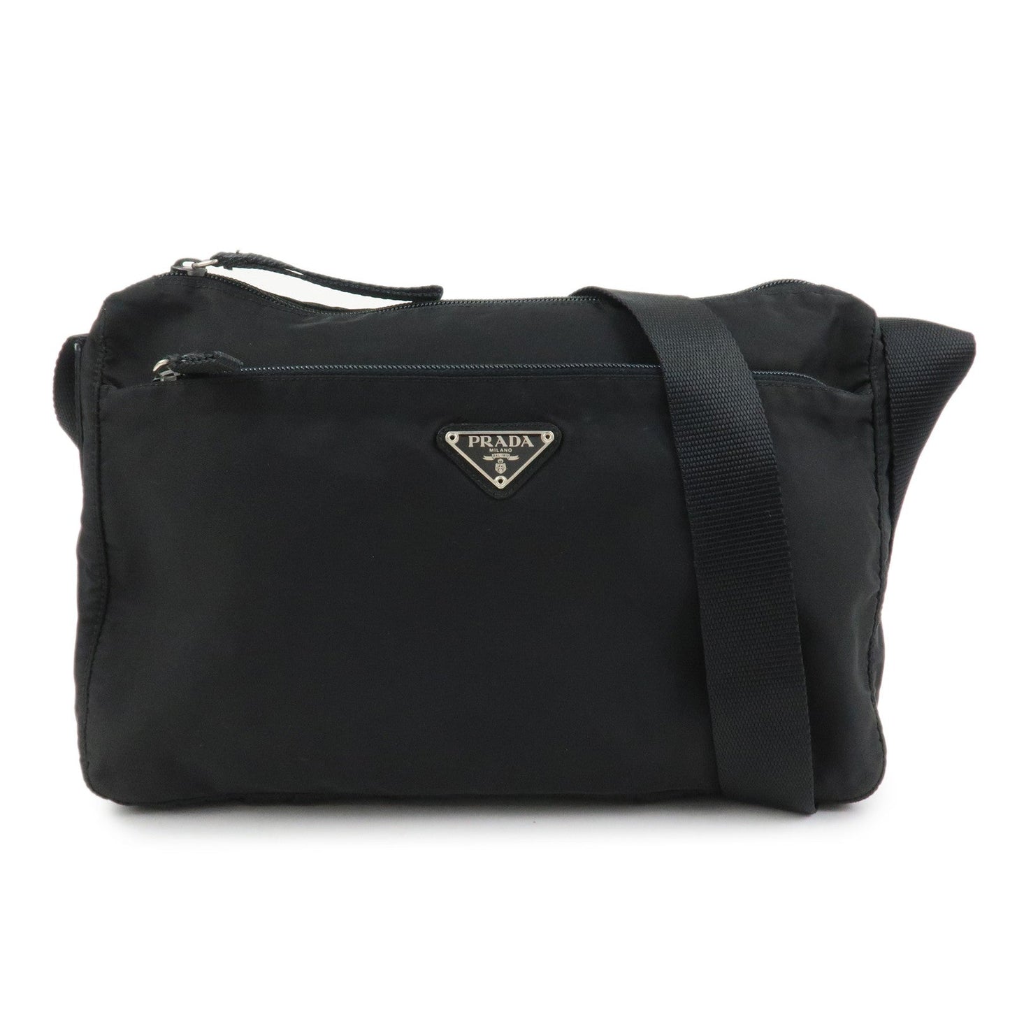 Crossbody Bag Shoulder Bag 2 Leather Nylon Black