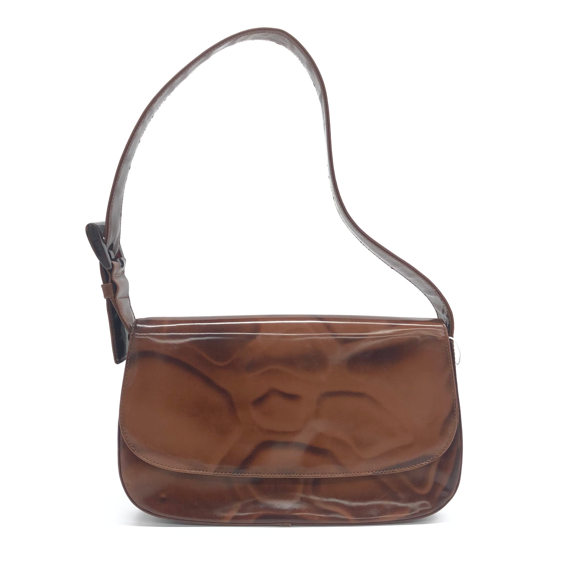 Prada Giraffe Stampa Shoulder Bag Leather Patent